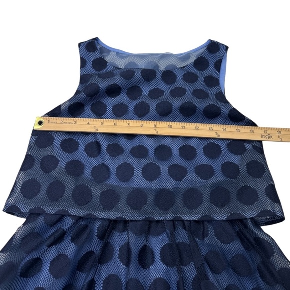 Betsy Johnson Navy Polka Dot Popover Dress - Picture 9 of 10
